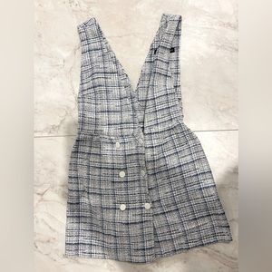 NWT Zara Tweed Textured Pinafore Dress